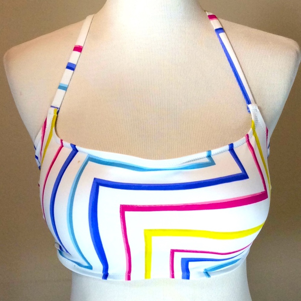 Bright Striped Bikini Top